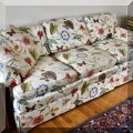F19. Stickley Furniture floral sofa. 82"w 